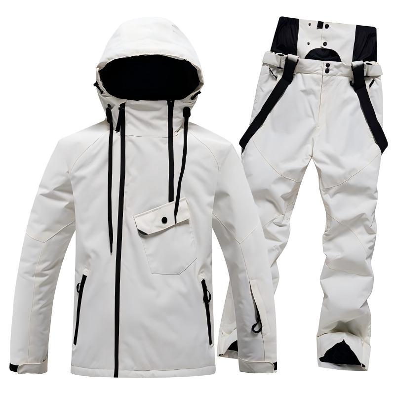 Unisex Winter Warm Ski Suit Waterproof Breathable Jacket Bib Pants Set Windproof Taped Seams Snowboarding Clothing Workwear,Yingjieli,Unisex Winter Warm Ski Suit Waterproof Breathable | Custom Hiking...
