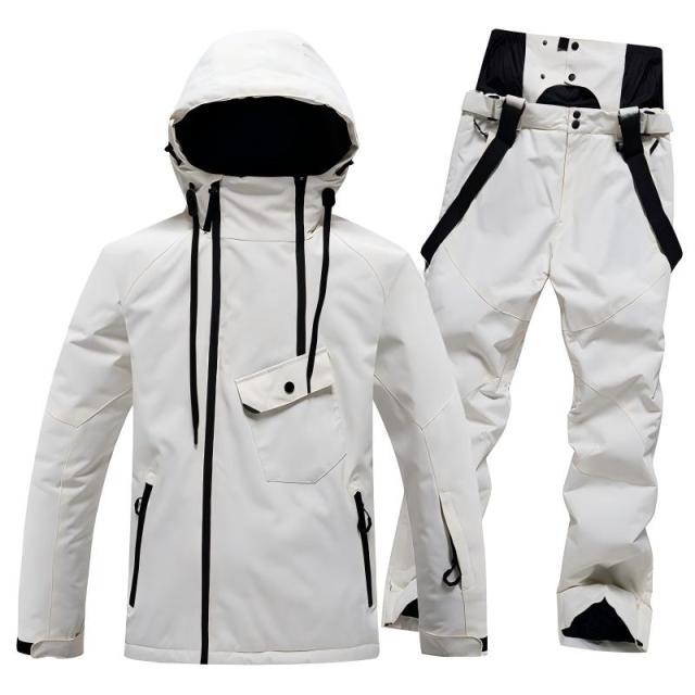 Unisex Winter Warm Ski Suit Waterproof Breathable Jacket Bib Pants Set Windproof Taped Seams Snowboarding Clothing Workwear,Yingjieli,Unisex Winter Warm Ski Suit Waterproof Breathable | Custom Hiking...