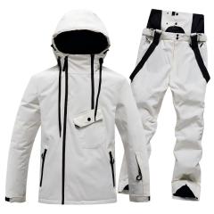 Unisex Winter Warm Ski Suit Waterproof Breathable Jacket Bib Pants Set Windproof Taped Seams Snowboarding Clothing Workwear,Yingjieli,Unisex Winter Warm Ski Suit Waterproof Breathable | Custom Hiking...