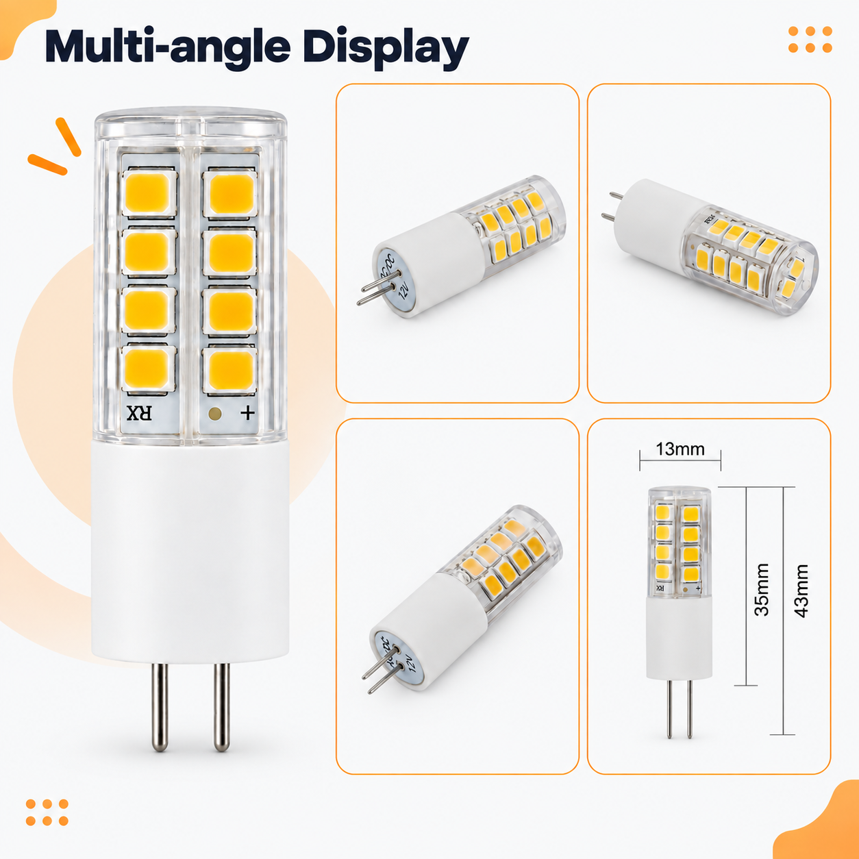 G4 LED Bulb 2.5W 12V AC/DC Dimmable, 250-300LM, 25W Equivalent, 360° Beam, 2700K/3000K/6000K,MY SHOP,G4 LED Bulb 2.5W 12V AC/DC Dimmable, 250-300LM, 25W Equivalent, 360° Beam, 2700K/3000K/6000K-MY SHOP