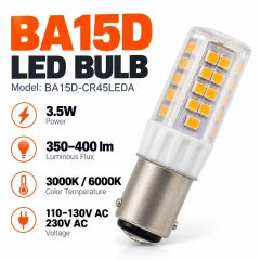 Ba15d Led Bulb AC 120V 3.5W Dimmable - CR45LED,MY SHOP,Ba15d Led Bulb AC 120V 3.5W Dimmable - CR45LED