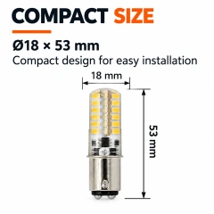 Ba15d Led Bulb AC_DC 12V 2.2W - 48LED,MY SHOP,Ba15d Led Bulb AC_DC 12V 2.2W - 48LED