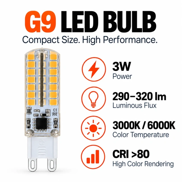G9 Led Bulb AC 230V 3W Dimmable – G9-64LED,MY SHOP,G9 Led Bulb AC 230V 3W Dimmable – G9-64LED