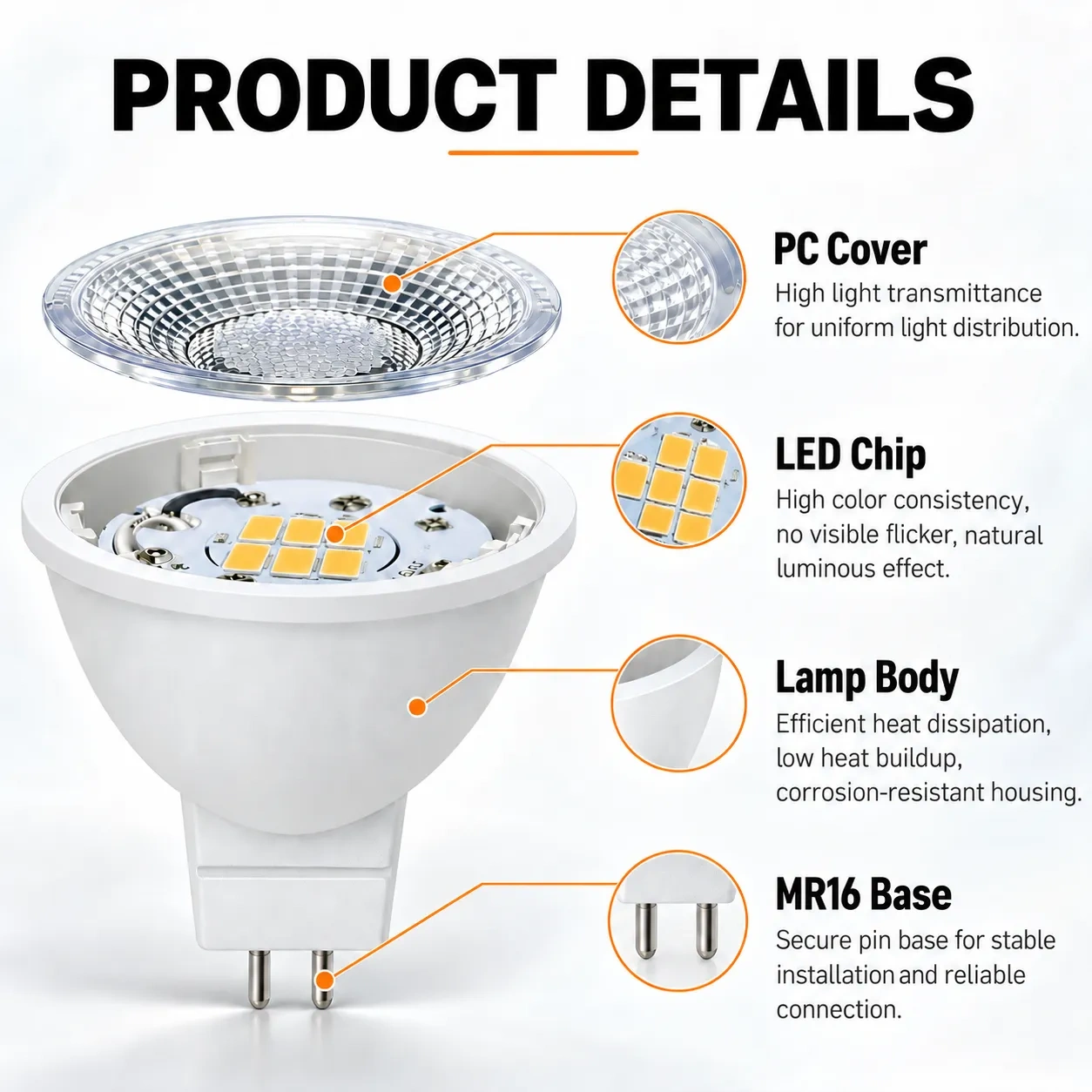 MR16 Led Bulb AC_DC 12V 5W SMD,MY SHOP,MR16 Led Bulb AC_DC 12V 5W SMD
