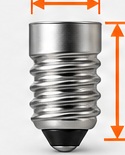 E14 screw base close-up