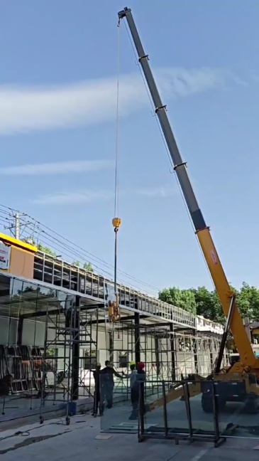 Crawler Spider Crane With Glass Vacuum Suction Cup Lifter 3T for Glass Installation,MY SHOP,Crawler Spider Crane With Glass Vacuum Suction Cup Lifter 3T for Glass Installation