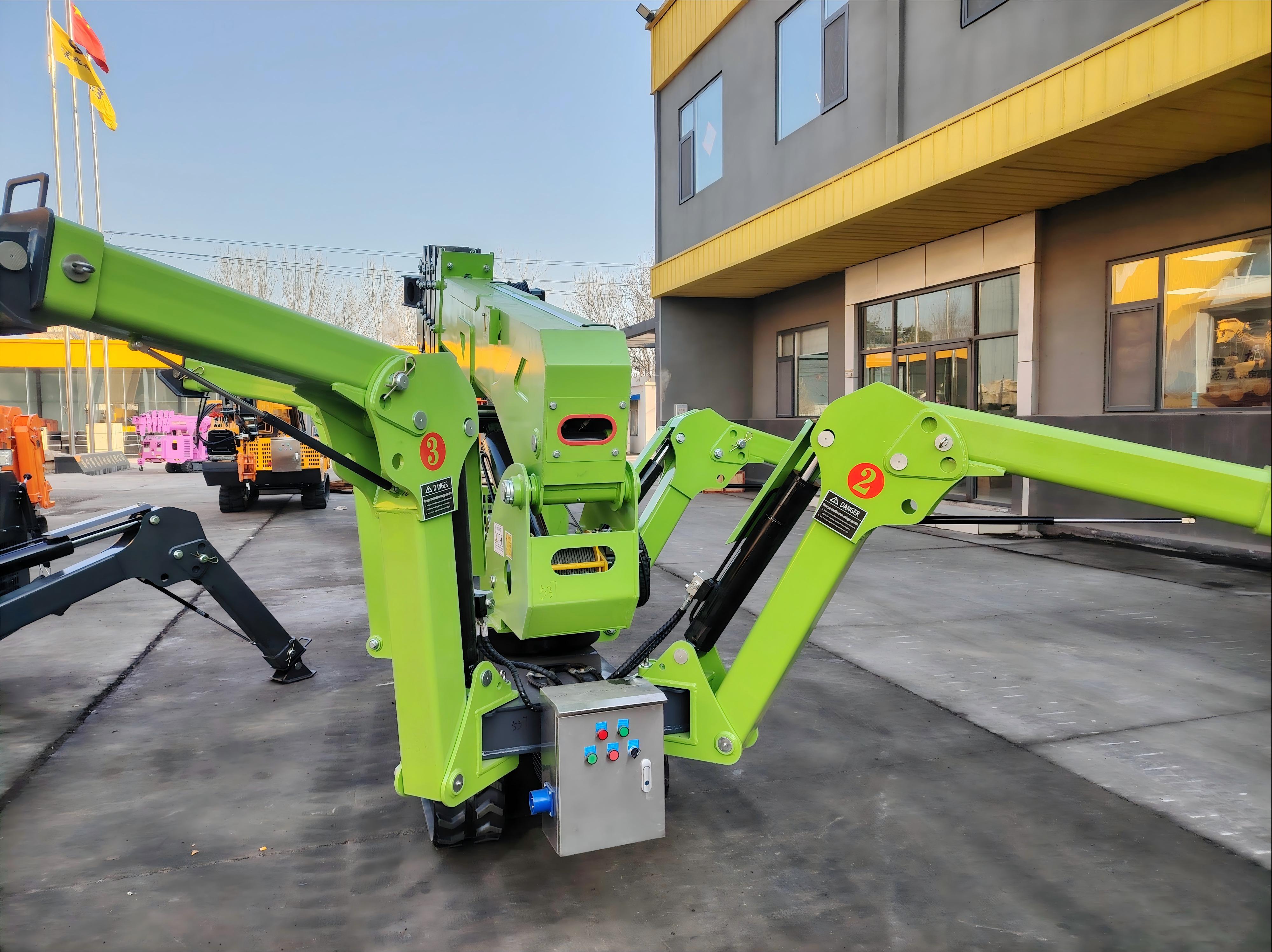 3 Ton Spider Crane Telescopic Hydraulic Arm Aerial Basket Platform Glass Installation Outdoor Repair Lifting Equipment,MY SHOP,3 Ton Spider Crane Telescopic Hydraulic Arm Aerial Basket Platform Glass Installation Outdoor Repair Lifting Equipment