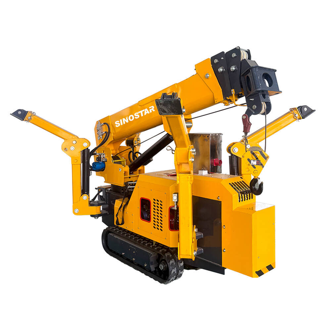 CE Certified Mini Crawler Spider Crane 1.5 Ton Telescopic Boom Hydraulic Electric/Diesel 6.5m Lifting Height High Efficiency Yuchai,MY SHOP,CE Certified Mini Crawler Spider Crane 1.5 Ton Telescopic Boom Hydraulic Electric/Diesel 6.5m Lifting Height High Efficiency Yuchai