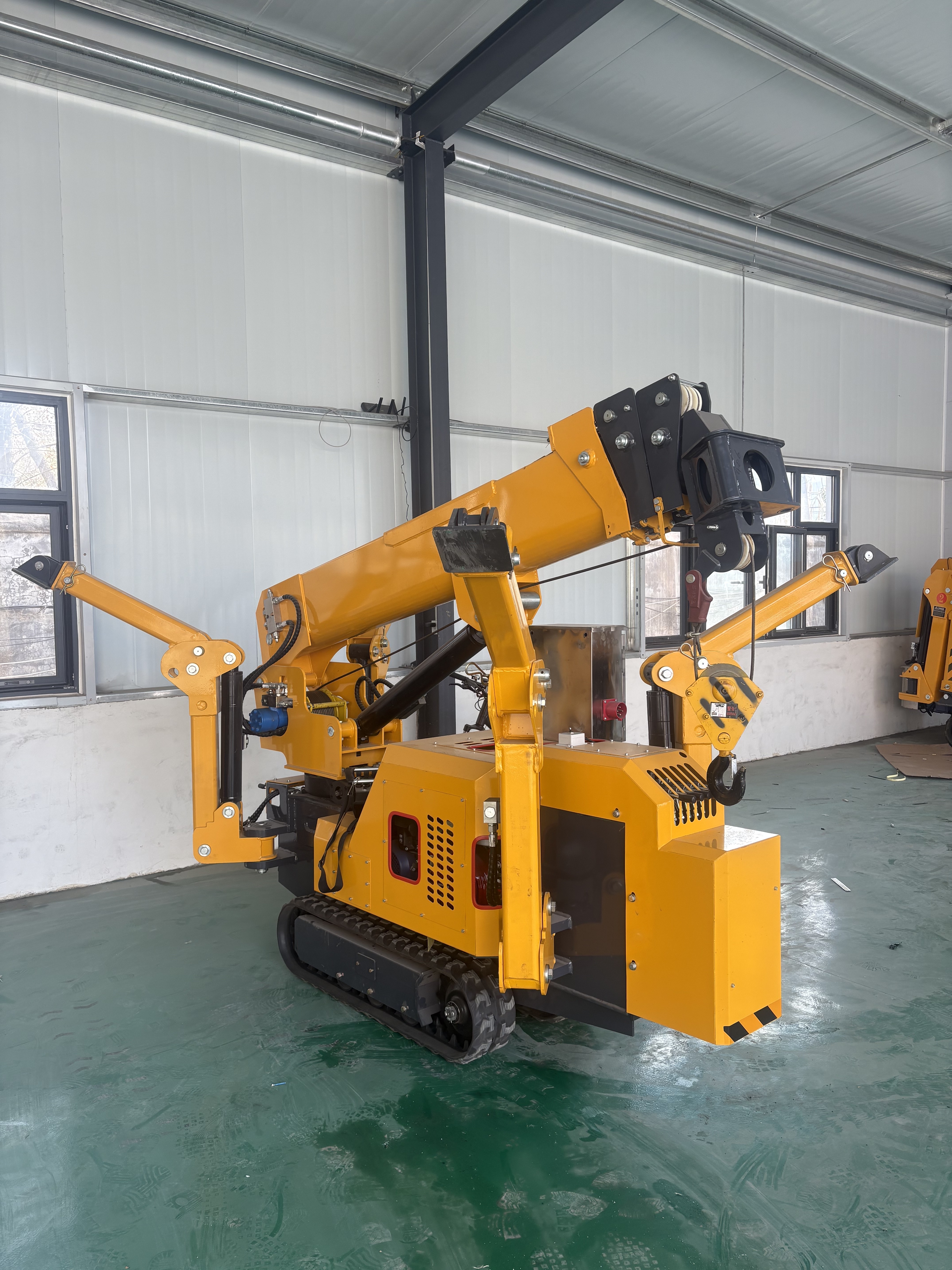 CE Certified Mini Crawler Spider Crane 1.5 Ton Telescopic Boom Hydraulic Electric/Diesel 6.5m Lifting Height High Efficiency Yuchai,MY SHOP,CE Certified Mini Crawler Spider Crane 1.5 Ton Telescopic Boom Hydraulic Electric/Diesel 6.5m Lifting Height High Efficiency Yuchai