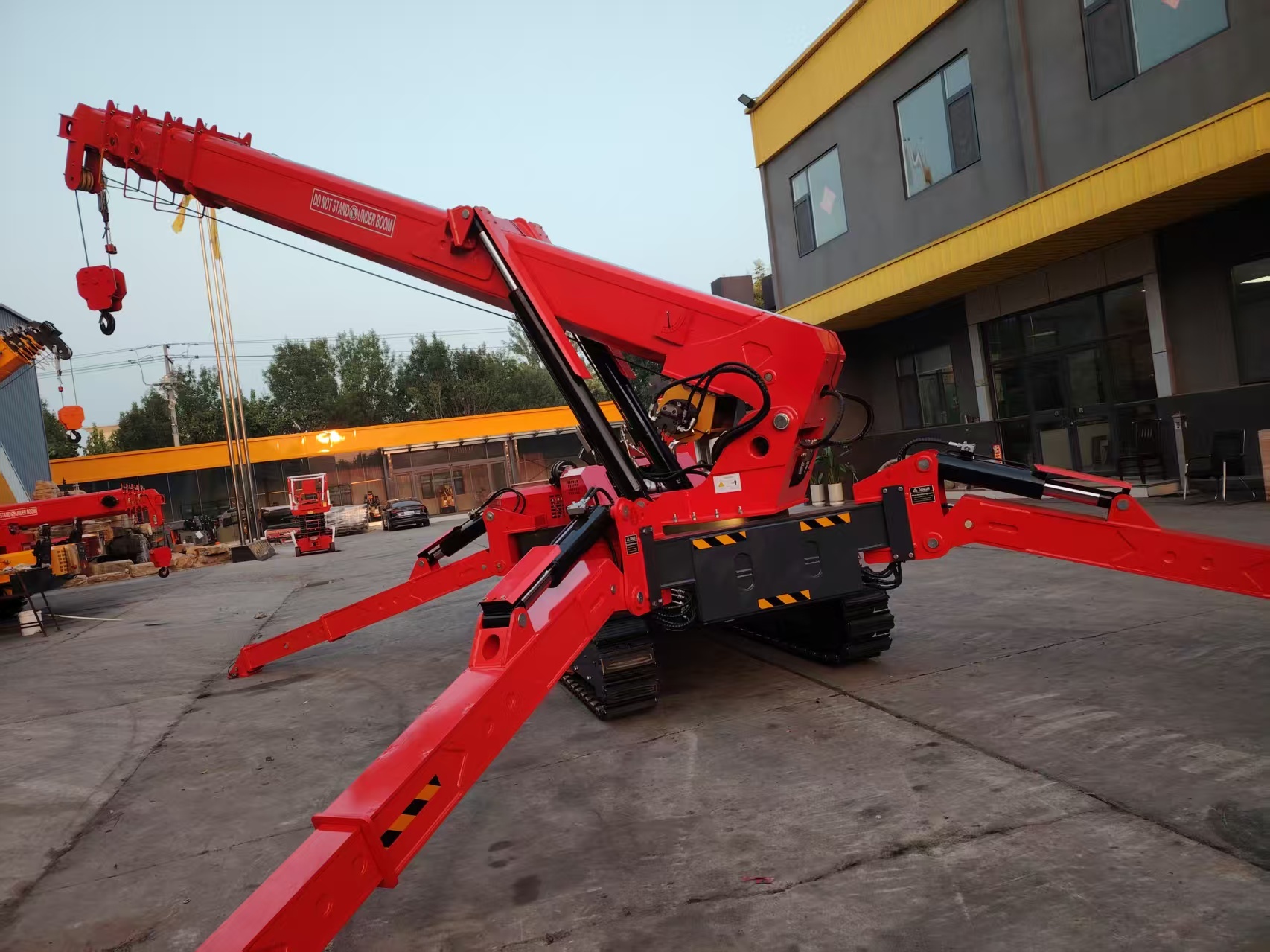 Mini Crawler Spider Crane 8T Diesel Hydraulic Telescopic Boom Remote Control with Outriggers for Narrow Space Lifting,MY SHOP,Mini Crawler Spider Crane 8T Diesel Hydraulic Telescopic Boom Remote Control with Outriggers for Narrow Space Lifting