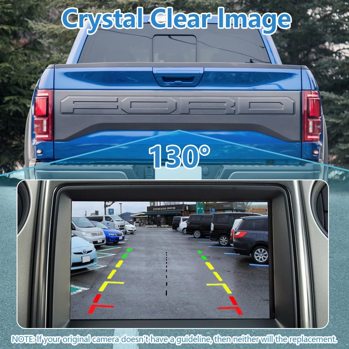 OE Backup Camera Compatible with Ford F150 2010-2014, Ford Mustang 2015-2020, Lincoln MKC 2015-2019, Rear View Reverse Park Assist Camera Replaces AL3Z-19G490-A, BL3Z-19G490-B, CL3Z-19G490-B