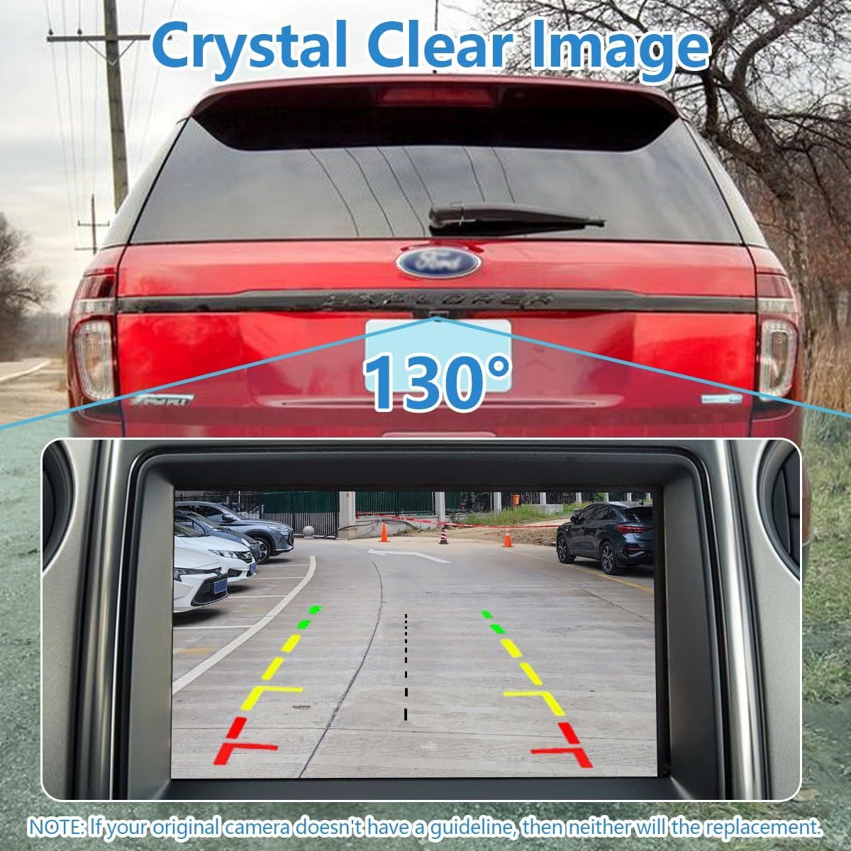 OE Backup Camera Compatible with Ford Explorer 2011 2012 2013 2014 2015 | Rear View Reverse Park Assist Camera | Replaces BB5Z-19G490-A, EB5Z-19G490-A, DB5Z-19G490-A, EB5T-19G490-A