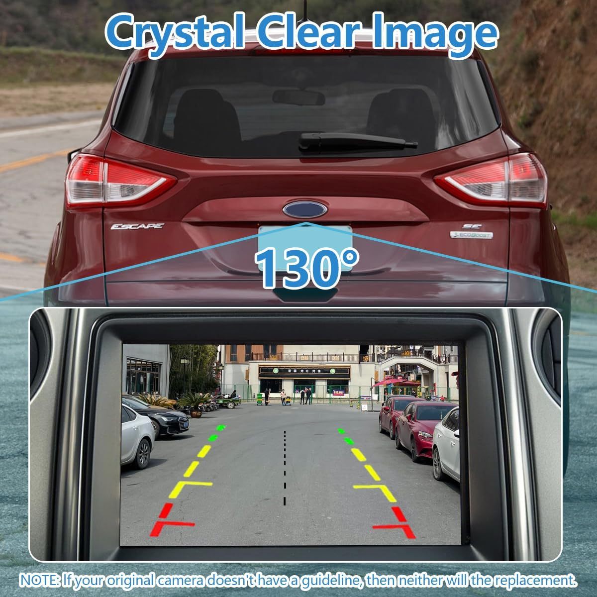 OE Backup Camera Compatible with Ford Escape 2014 2015 2016 | Rear View Reverse Park Assist Camera | Replaces EJ5Z-19G490-A, GJ5T-19G490-AD, GJ5T-19G490-AB, 590-419