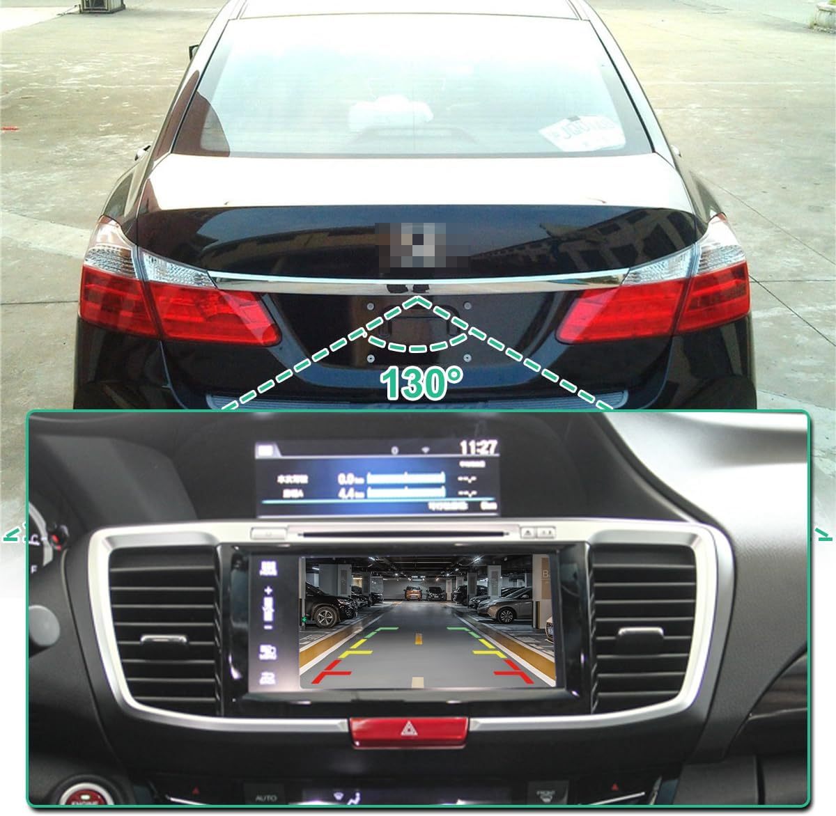 39530-T2A-A31 OE Backup Camera Replacement for Honda Accord Sedan 2014-2017, GreenYi Reverse Rear Park Assist Camera Replaces 39530-T2A-A21 39530-T2A-U110-M2 590-440