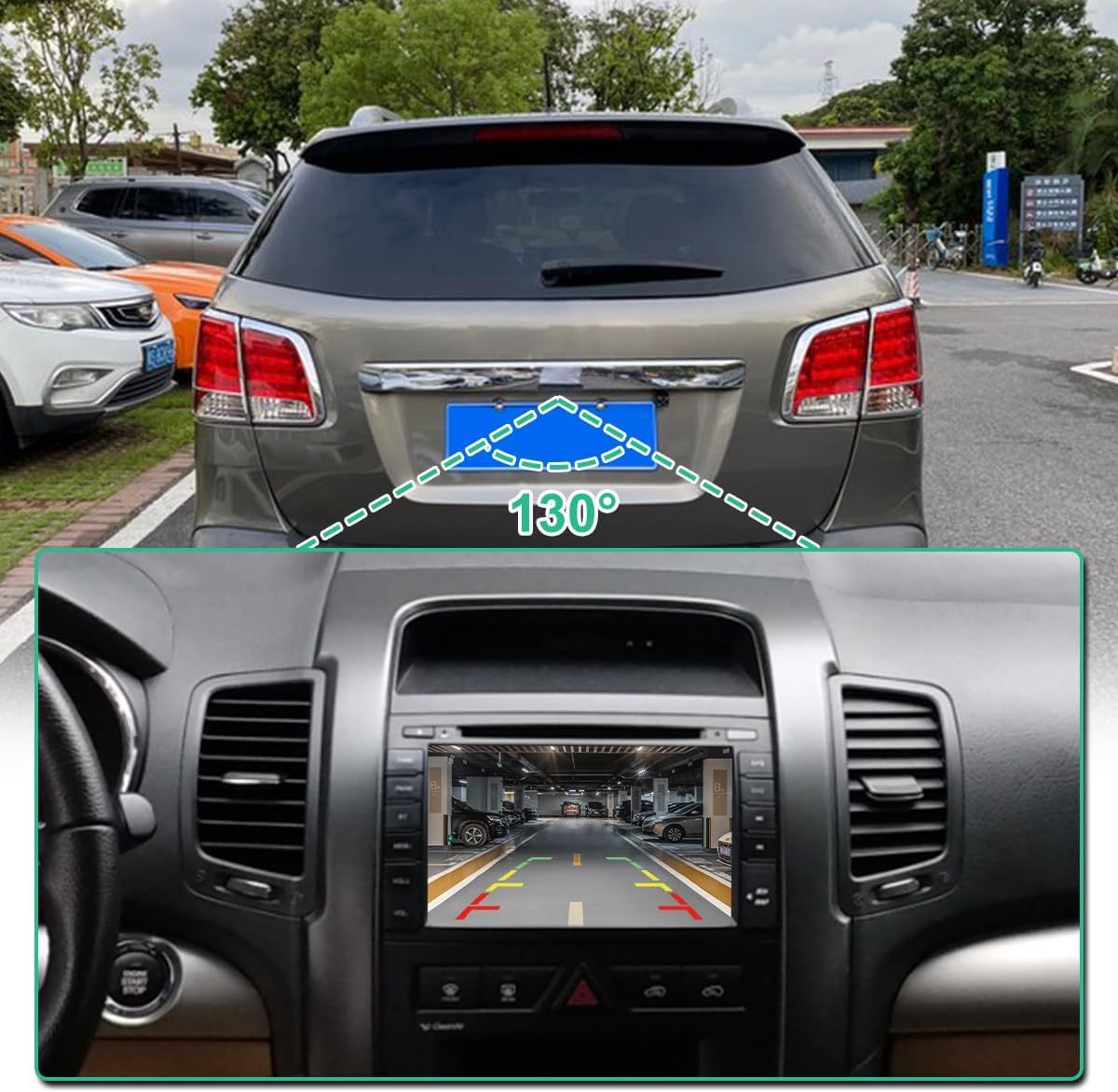 95760-2P202 OE Backup Camera Replacement for Kia Sorento 2011-2013, Reverse GreenYi Rear Park Assist Camera Replaces 95760-2P000 95760-2P201 95760-2P202FFF 592-267