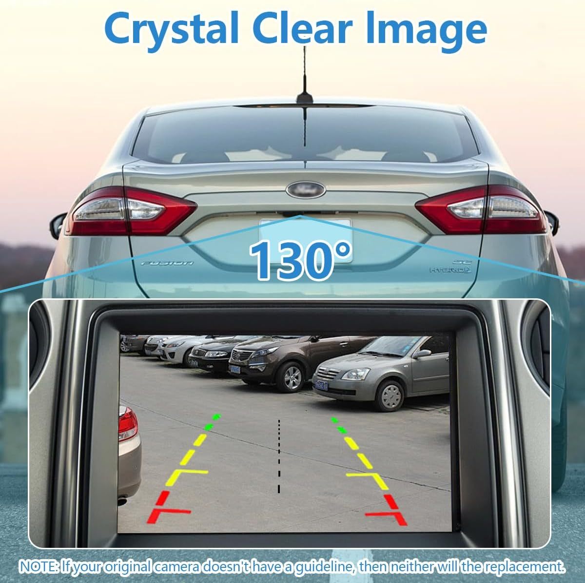 OE Backup Camera Compatible with Ford Fusion 2013 2014 2015 2016 | Rear View Reverse Park Assist Camera | Replaces ES7Z-19G490-A, DS7Z-19G490-A, E1GT-19G490-BB, HS7Z-19G490-A, HS7Z-19G490-D