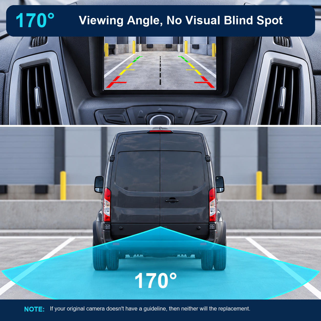 CK4Z-19G490-A Rear View Backup Camera Compatible with Ford Transit 150 250 350 350HD 2015-2017, Transit Cargo Van 2018-2019 - Replace# CK4Z19G490A by GreenYi
