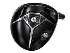 Custom Black & Silver Golf Driver Head with Geometric Sole Design, APEX OCEAN,Custom Black & Silver Golf Driver Head with Geometric Sole Design