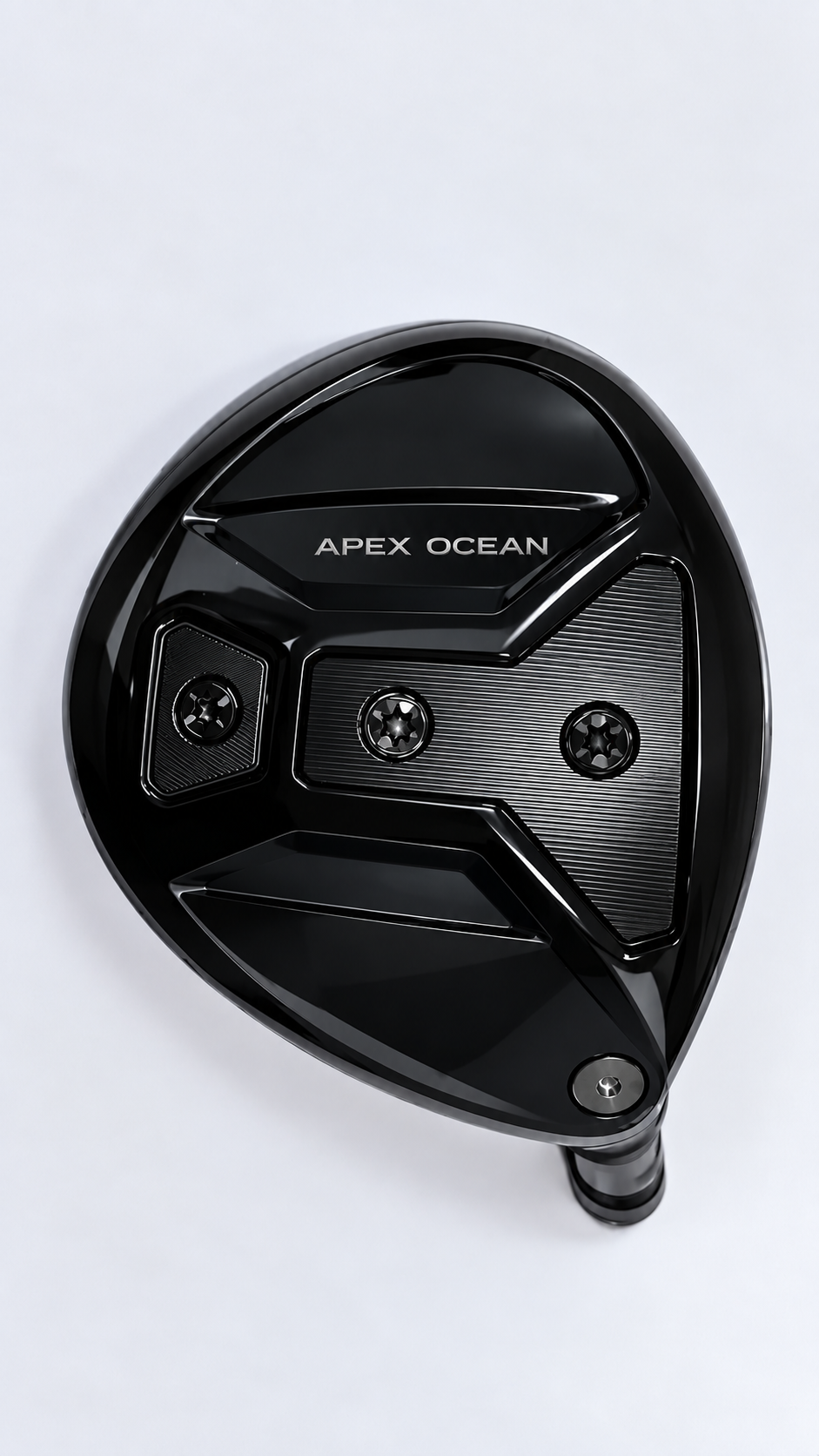 Custom Black Golf Driver Head with Geometric Sole Design, APEX OCEAN,Custom Black Golf Driver Head with Geometric Sole Design