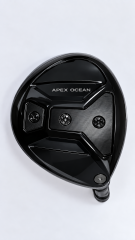 Custom Black Golf Driver Head with Geometric Sole Design, APEX OCEAN,Custom Black Golf Driver Head with Geometric Sole Design