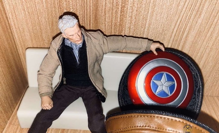 Old American man leather SUIT