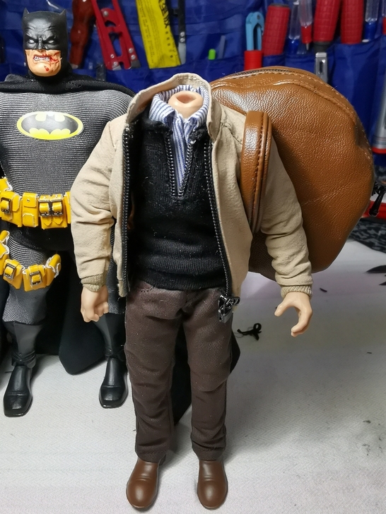 Old American man leather SUIT