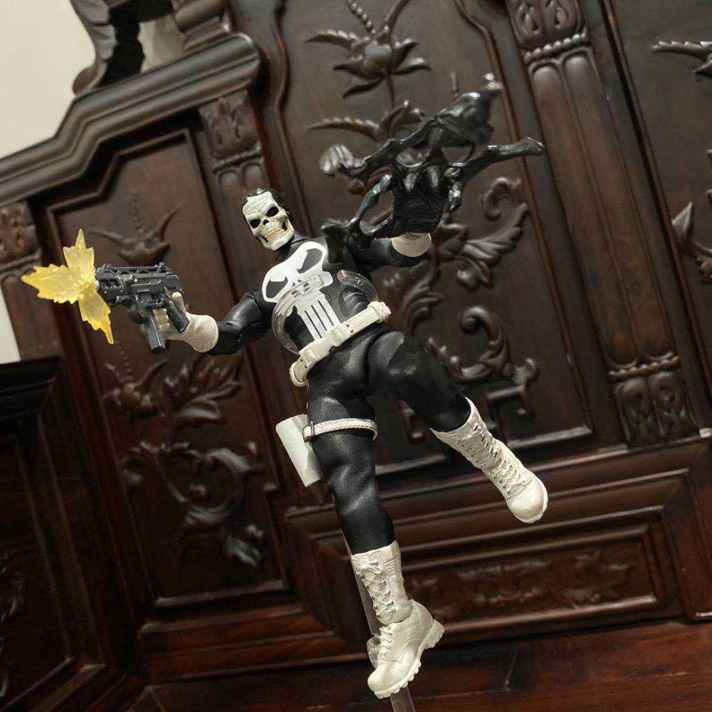 Punisher black leather tights