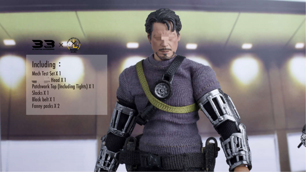 Steel Boy testing Tony 1.0 DIY action figures 1/12