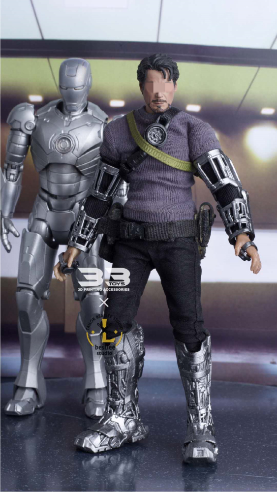 Steel Boy testing Tony 1.0 DIY action figures 1/12