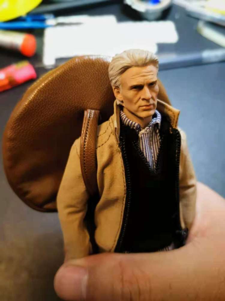 Old American man leather SUIT