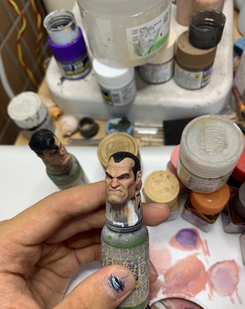 Motorcycle revenge man headsculpt 1:12