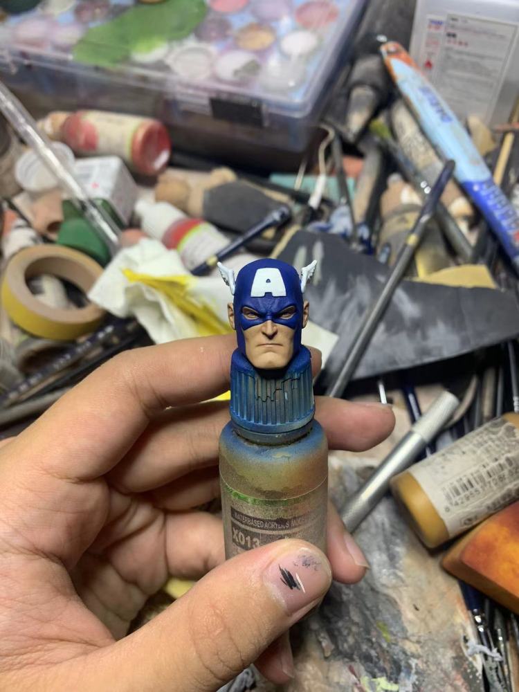 Anime Captain America Boy headsclpt 1:12