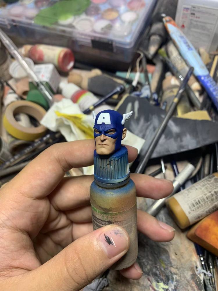 Anime Captain America Boy headsclpt 1:12