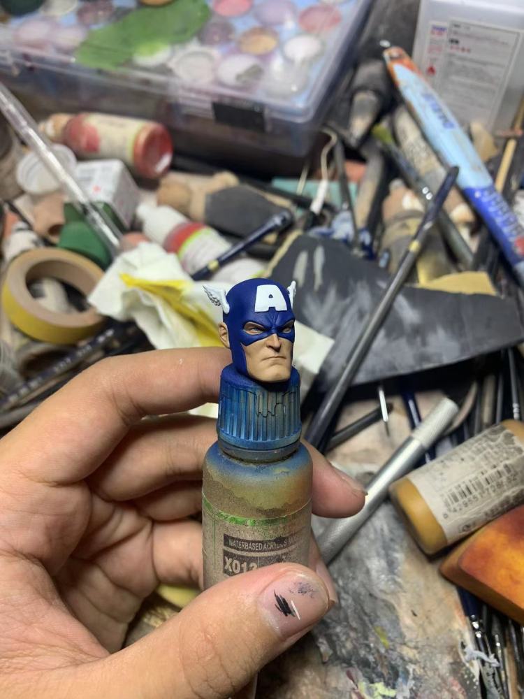 Anime Captain America Boy headsclpt 1:12