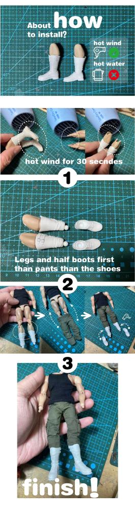 Mezco /VT DIY  boots 1:12