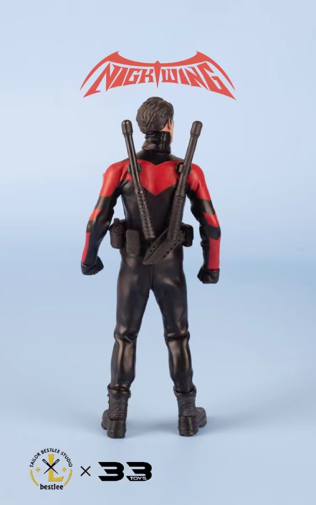 Nightwing suit/headsculpt/ Toy weapons/belt 1:12