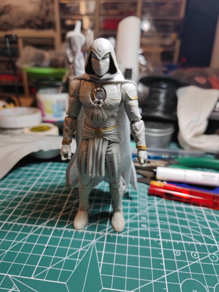 Marvellegends Moon Knightt white cape/Toy weapons 1:12