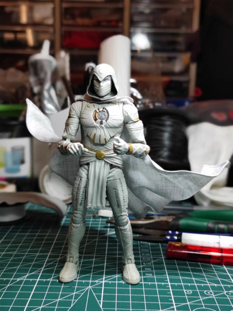 Marvellegends Moon Knightt white cape/Toy weapons 1:12