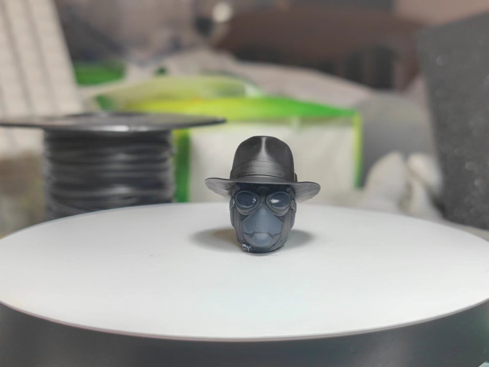 Shadow Spider-Man headsclpt+hat 1:12