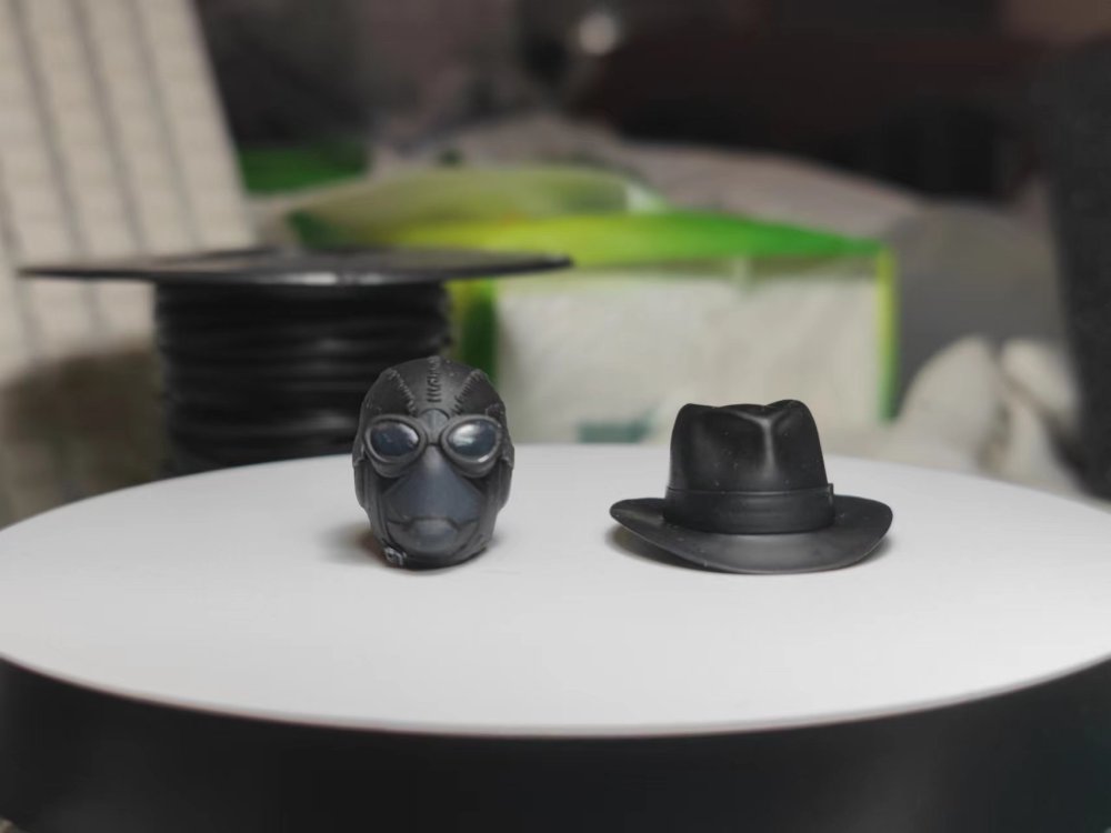 Shadow Spider-Man headsclpt+hat 1:12