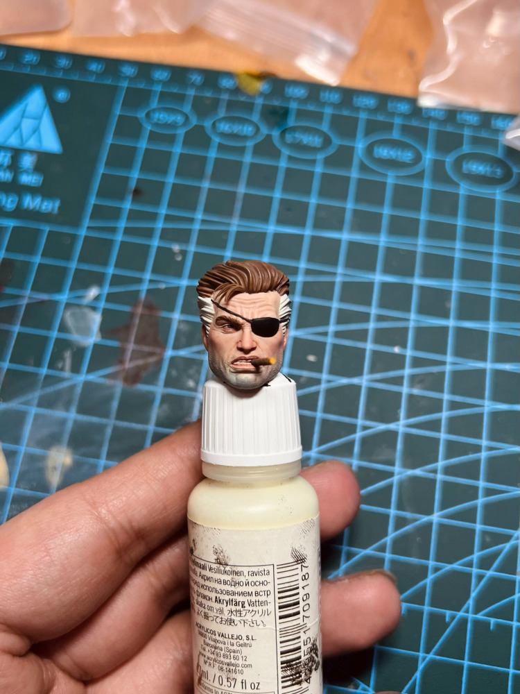 Nick Fury headsculpt 1:12