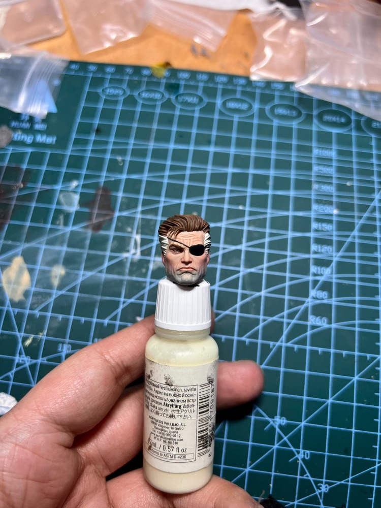 Nick Fury headsculpt 1:12