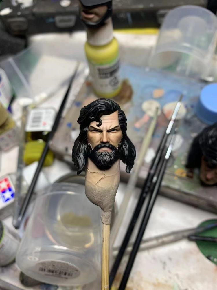 Macfarlane/vt/mezco/gw Long hair beard black supermanheadsculpt 1:12