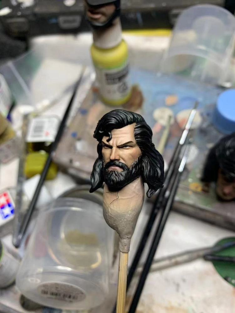 Macfarlane/vt/mezco/gw Long hair beard black supermanheadsculpt 1:12
