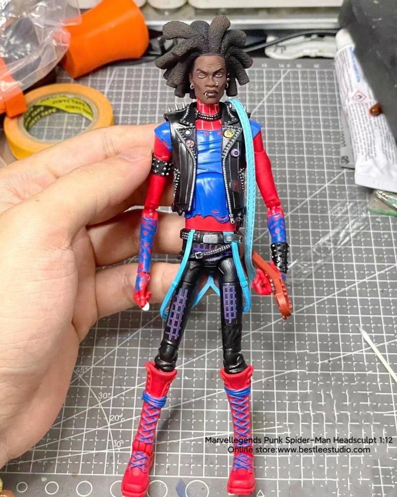 Ml Punk Spider-Mann headsculpt 1:12