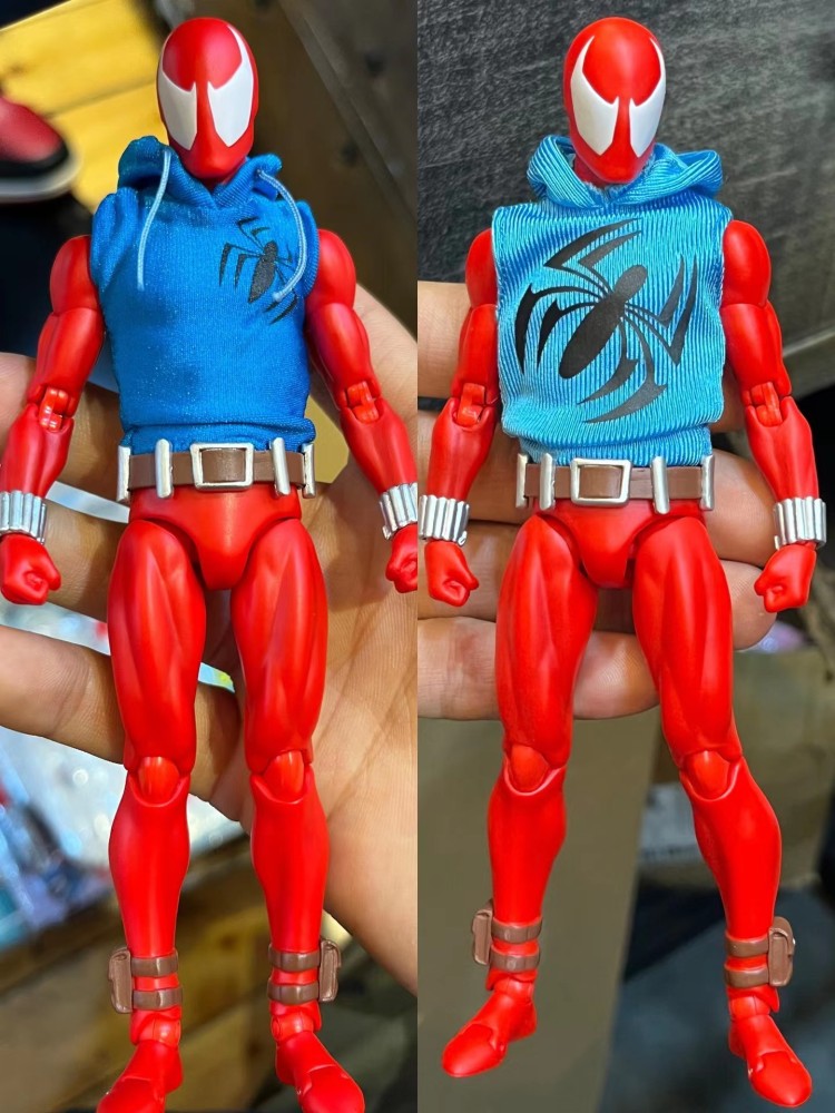ML/Mafex Scarlet spiderr hoodie( Normal version or damaged version）1：12