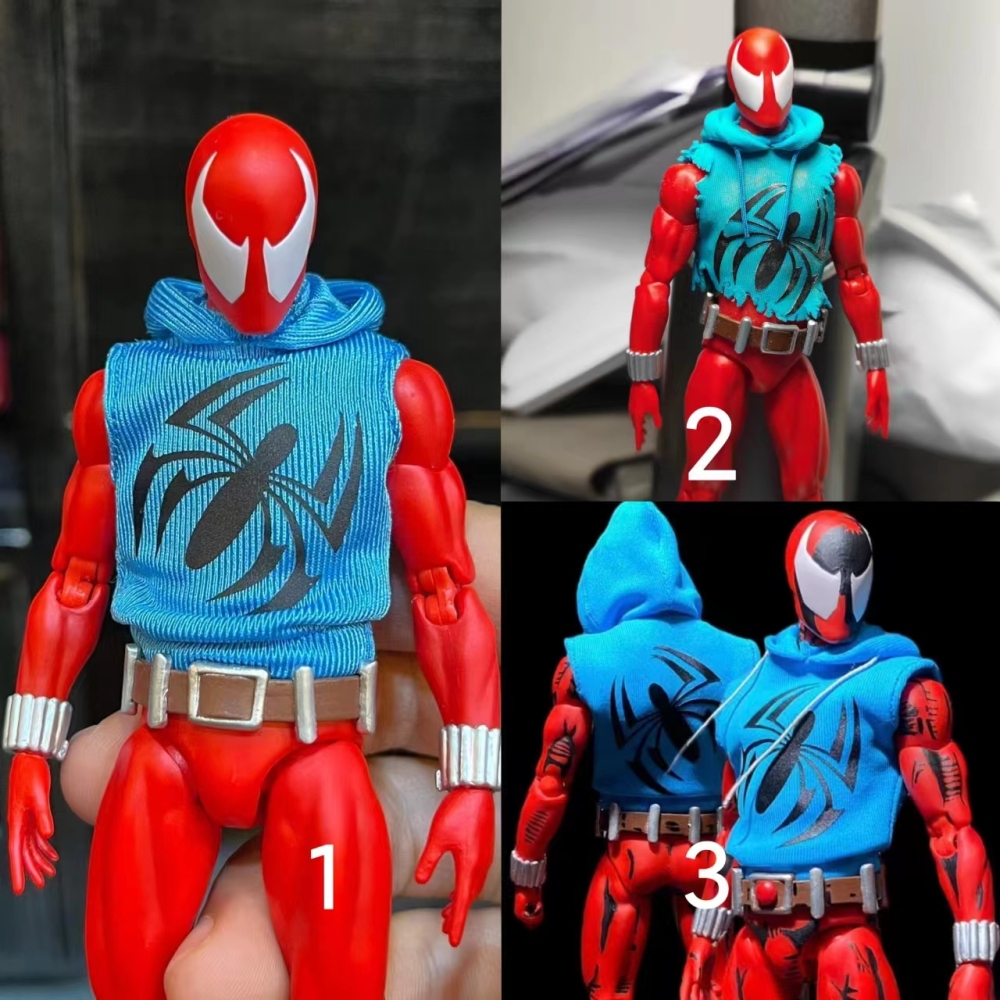 ML/Mafex Scarlet spiderr hoodie( Normal version or damaged version）1：12