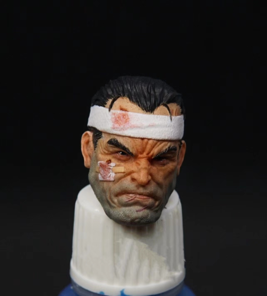 White turban war bleeding punisher headsculpt 1:12