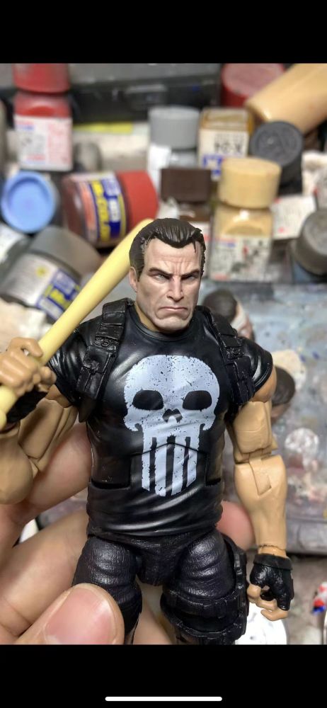 Calm expression Punisher (Fine Paint) headsculpt 1:12