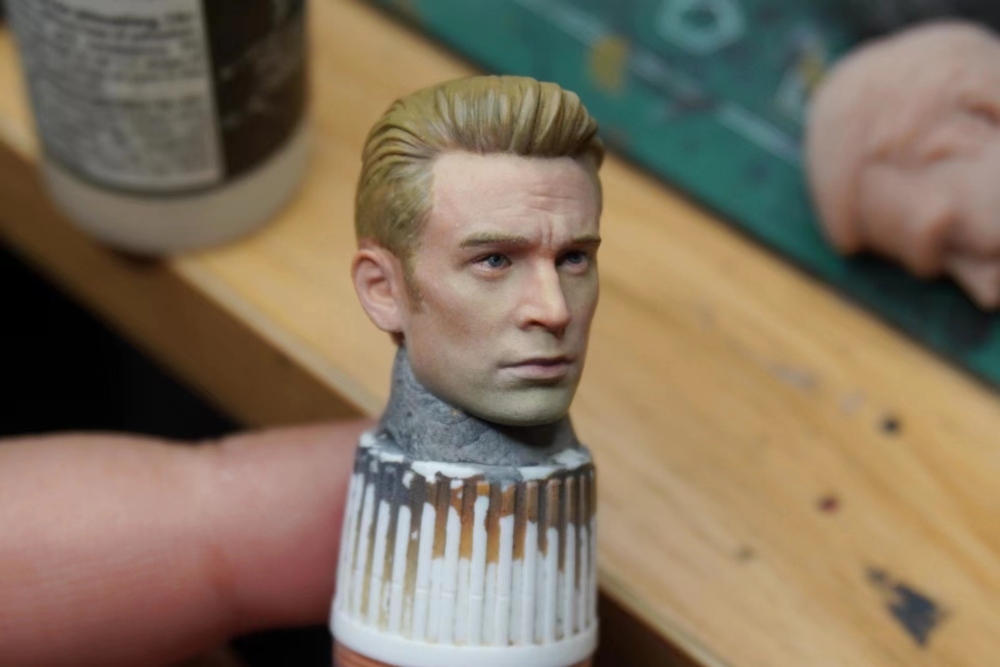 Young Captain America headsculpt 1:12